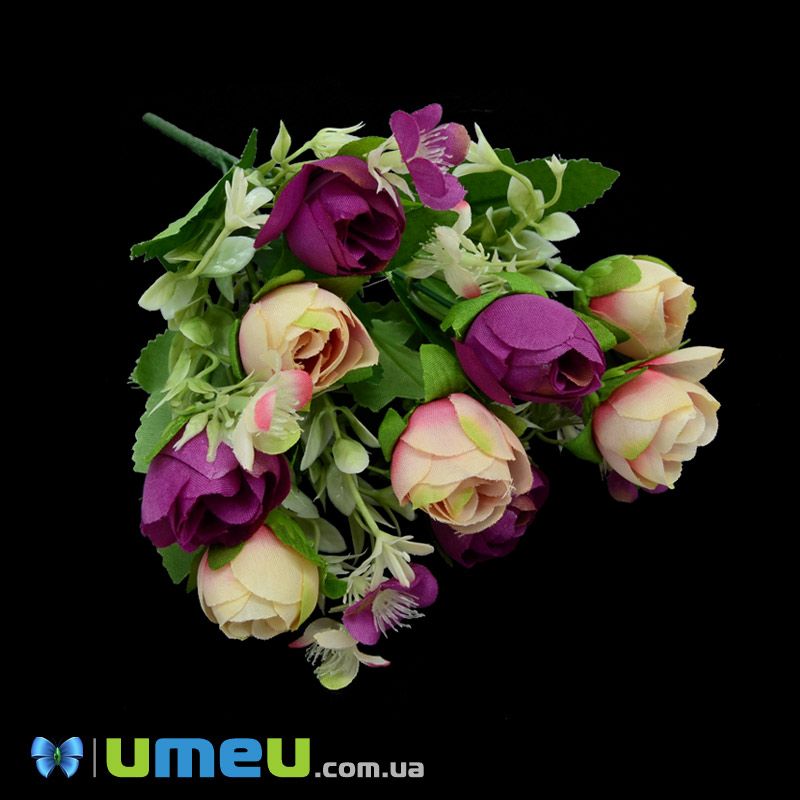 Букет півонії, 30 см, Персиково-малиновий (DIF-045808)