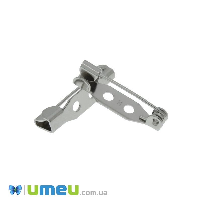 Основа для брошки Японія, 20 мм, Темне срібло (OSN-038998)