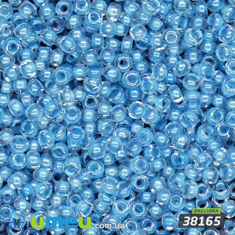 Бісер чеський №665/38165, Блакитний, Пофарбований, 10/0 (BIS-047848)