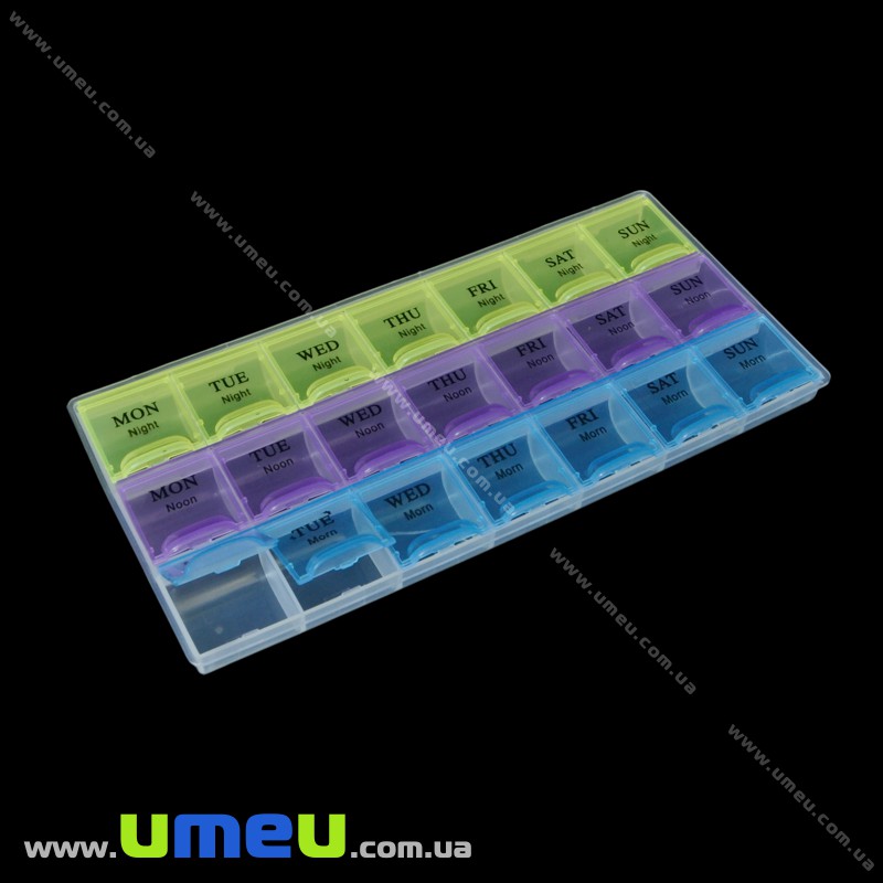 Органайзер для зберігання бісеру на 21 знімну осередок, 22,5х11,5 см (INS-019745)