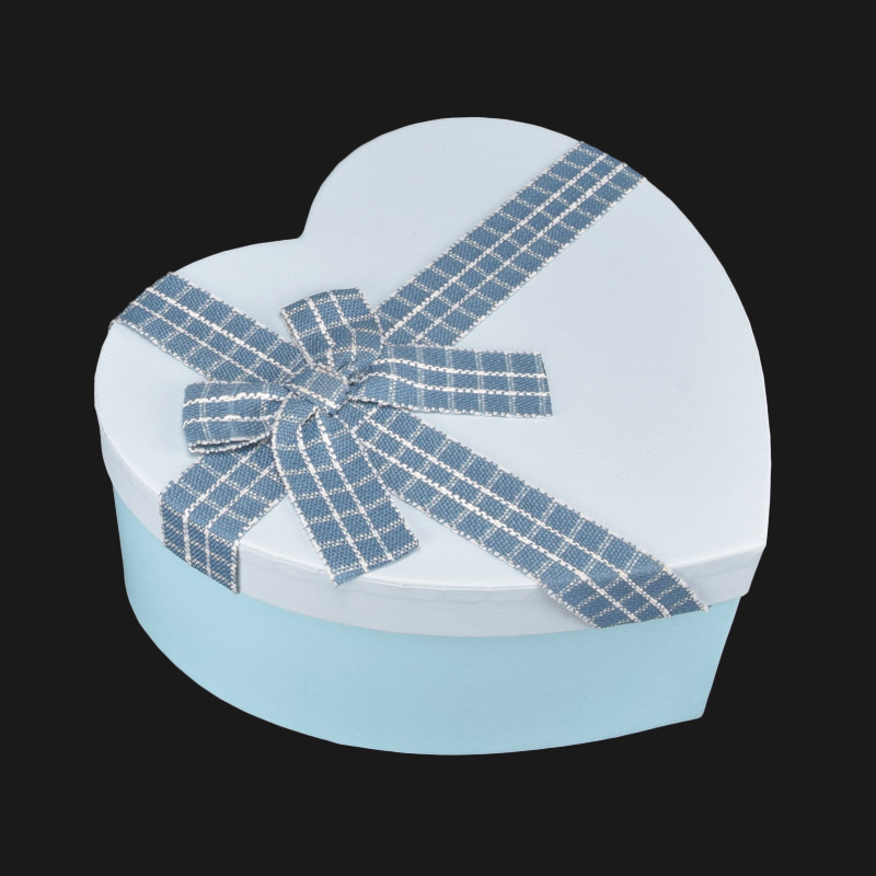 Подарункова коробка Серце, 21,5х19,5х9 см, Блакитна (UPK-060629)