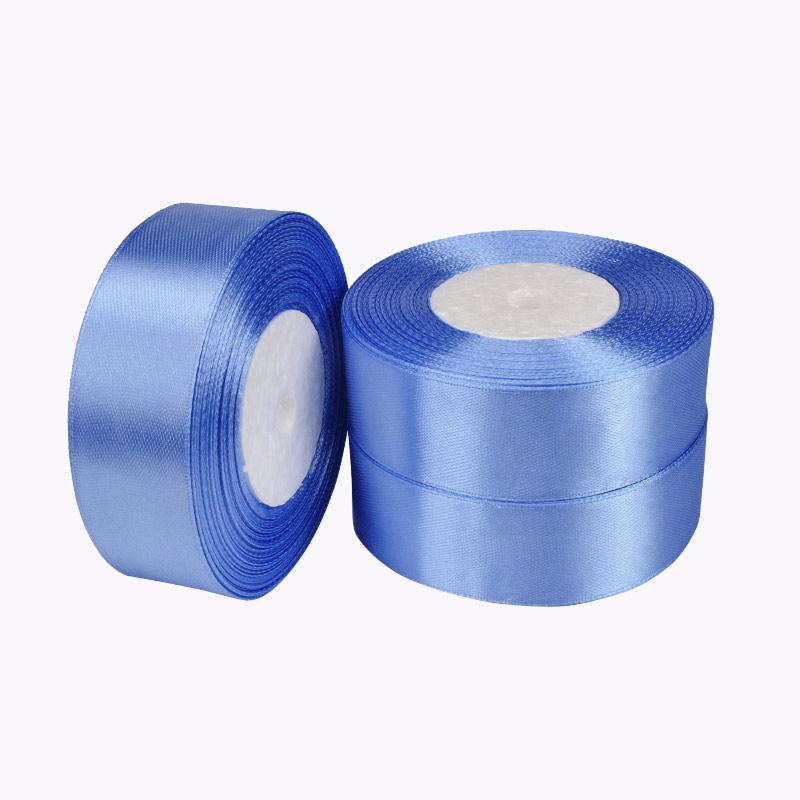 Атласна стрічка, 25 мм, Синя (LEN-060310)