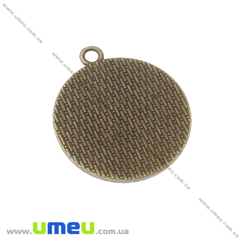 Основа круглая, 38х34 мм, 30 мм, Античная бронза (OSN-020027)