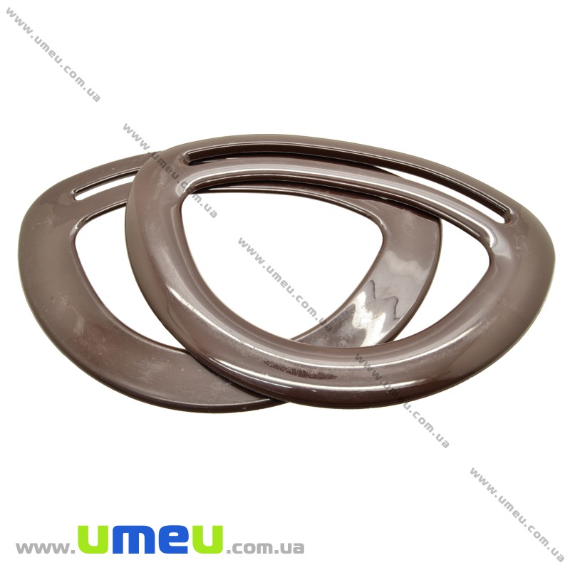 Ручки для сумок пластикові овальні, 18х13 см, Коричневі (BAG-002483)