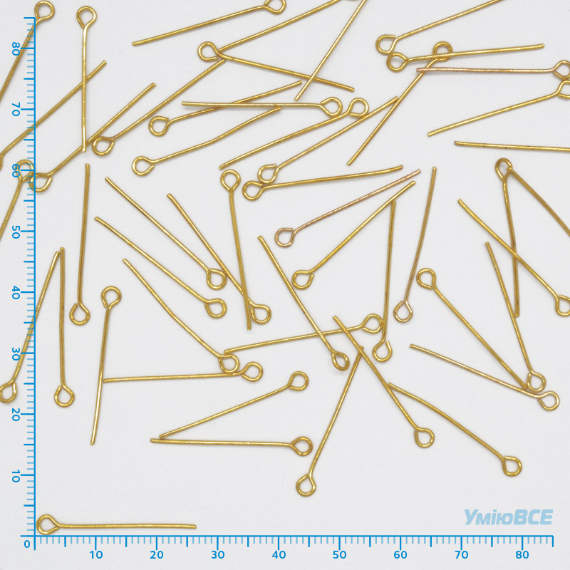 Булавки, Золото, 2,6 см, 0,7 мм (PIN-000274)