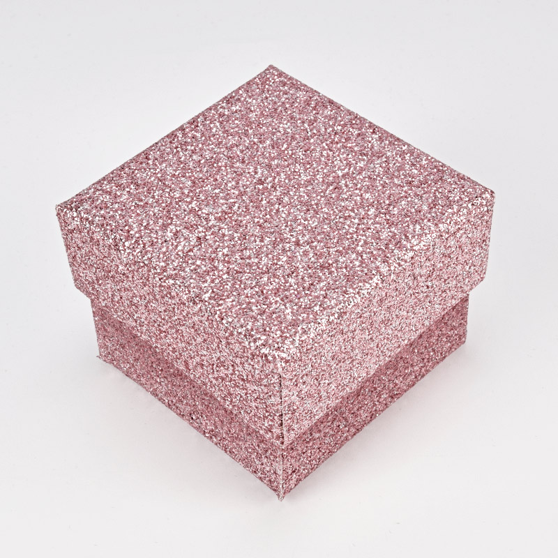 Коробочка Квадратная под колечко, 5х5х3,8 см, Розовая (UPK-060580)