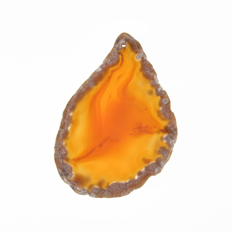 Зріз Агата, Червоно-коричневий, 68х45 мм (POD-032445)