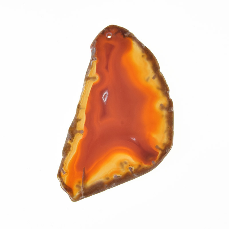 Зріз Агата, Червоно-коричневий, 74х41 мм (POD-022142)