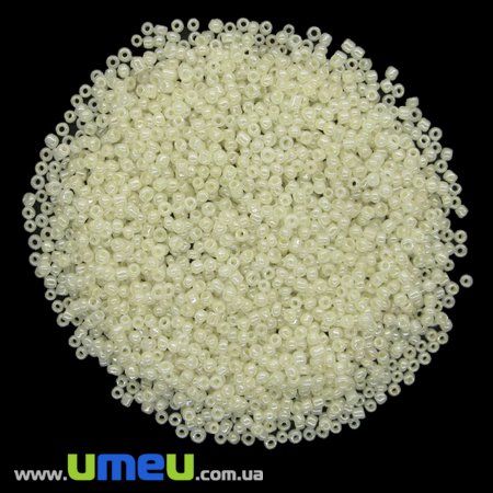 Бісер китайський дрібний, 12/0, Кремовий перламутровий, 2 мм (BIS-008662)