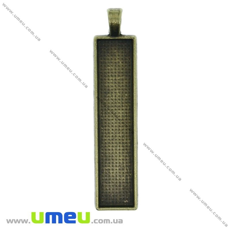 Основа прямокутна, 60х13 мм, 50х10 мм, Антична бронза (OSN-033681)