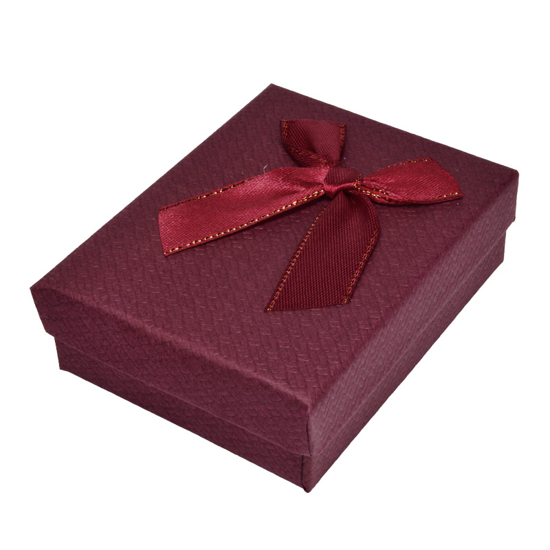 Подарункова коробочка Прямокутна, 9х7х3 см, Бордова (UPK-053796)