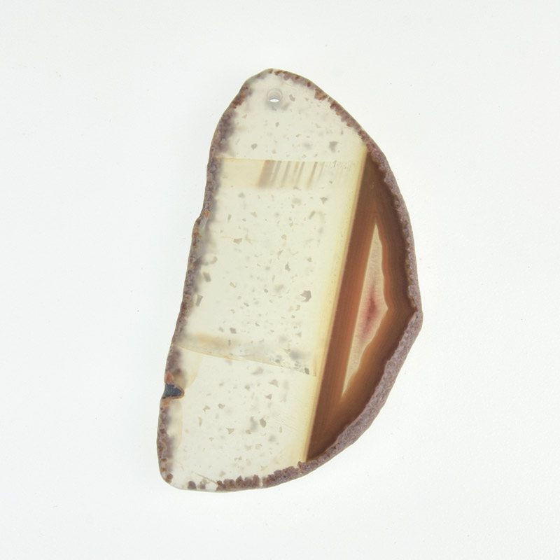 Срез Агата, Серо-коричневый, 72х41 мм (POD-032457)