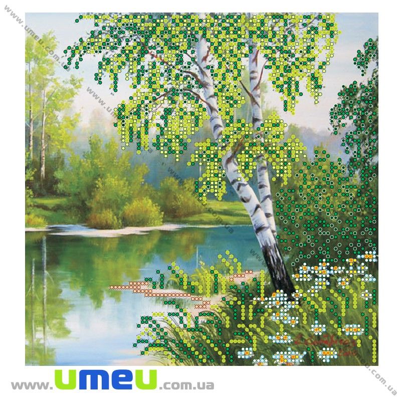 Схема для виш. бісером на полотні Абрис Арт, Берізки, 20х20 см (SXM-027946)
