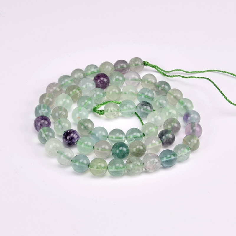 Намистини Флюорит, Натур. камінь, 6,5 мм, Круглі (BUS-051736)