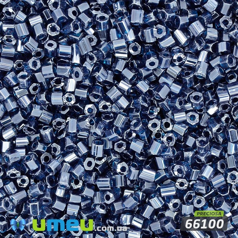 Бісер чеський Рубка 10/0, №66100, Мокрий асфальт (BIS-044019)