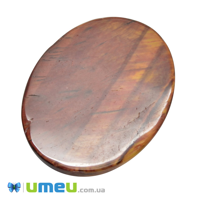 Кабошон нат. камінь Бичаче око, Овал, 40,2х30,1 мм (KAB-050585)