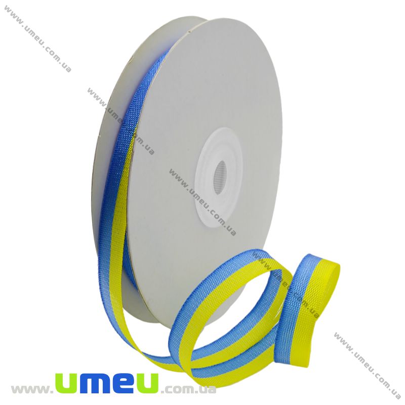 Стрічка тканинна, Жовто-блакитна, 10 мм (LEN-010234)