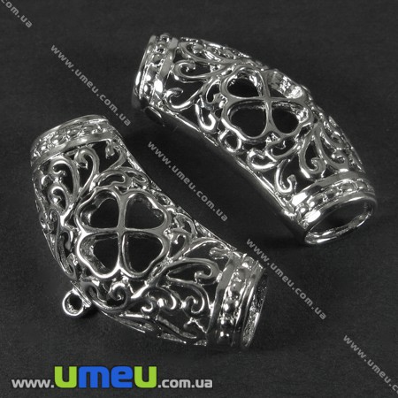 Основа для кулона Бейл, 32х18х9 мм, Темное серебро (OSN-001379)