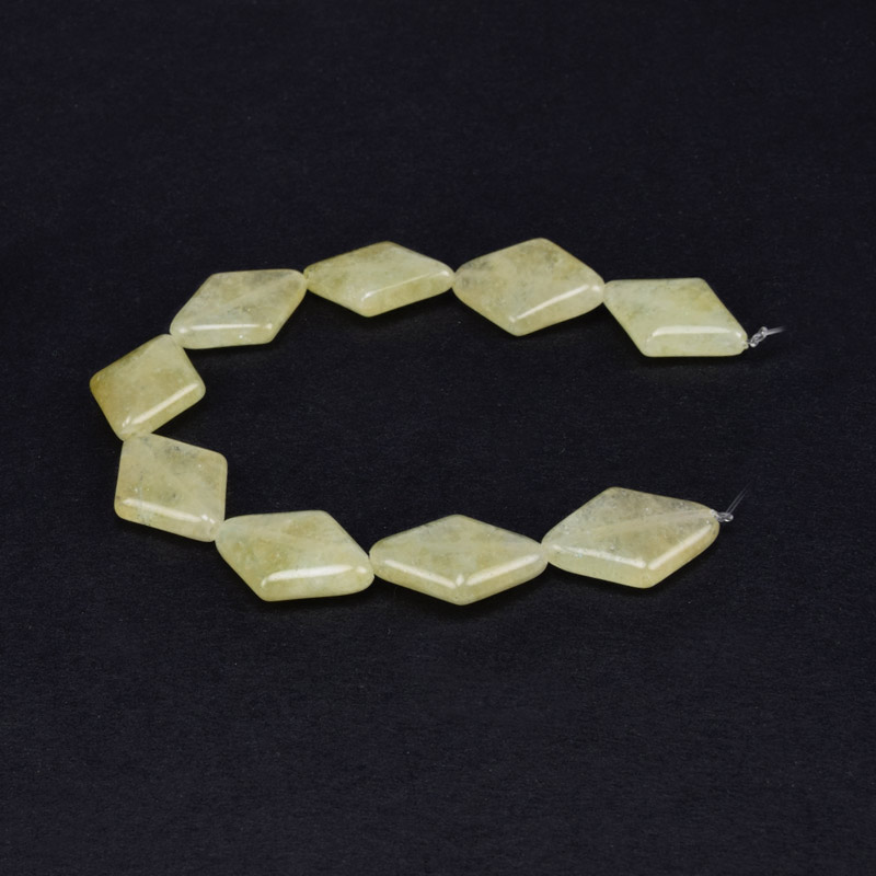 Намистини Преніт, Натур. камінь, 20х15 мм, Ромб (BUS-056187)