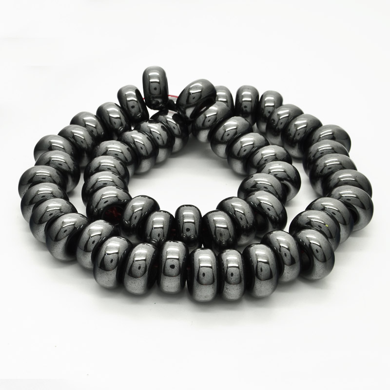 Бусины Гематит, Нат. камень, Круглые плоские, 14х7 мм (BUS-054032)