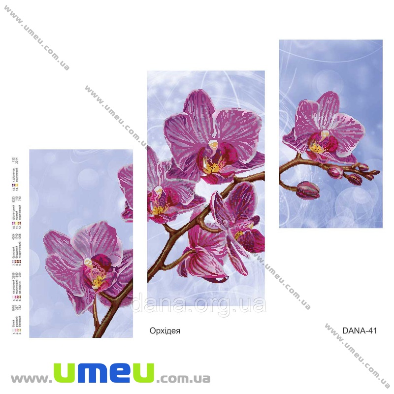 Схема триптих для виш. бісером Dana, Орхідея DANA-41 (SXM-034464)