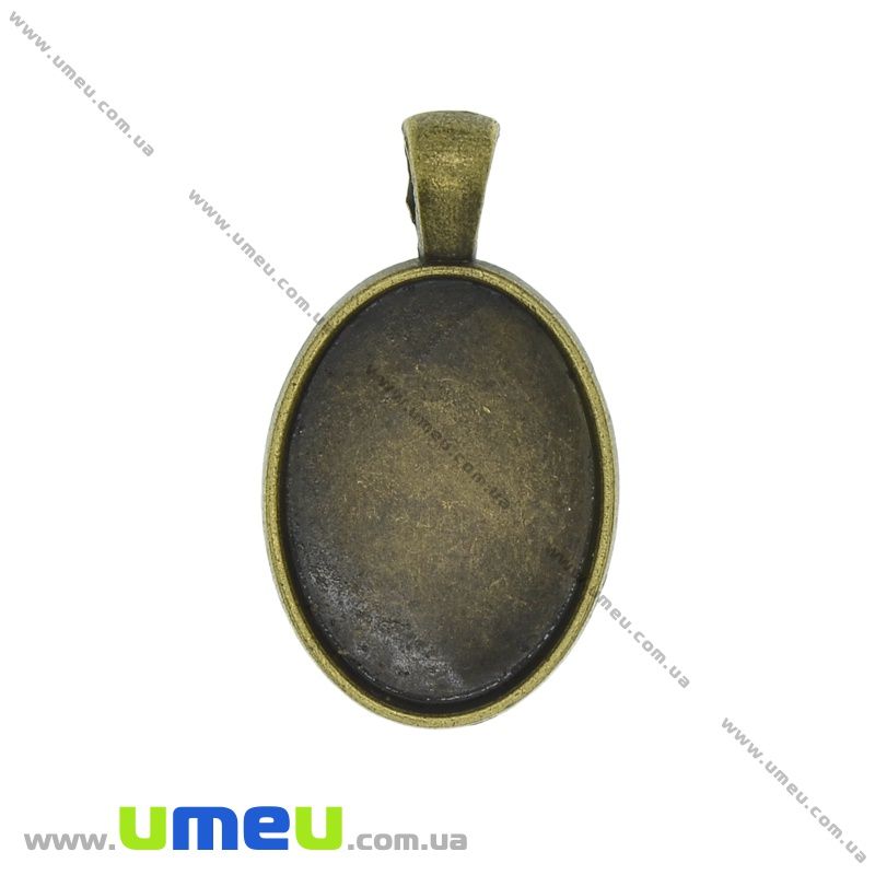 Основа овальна, 36х21 мм, 25х18 мм, Антична бронза (OSN-037163)