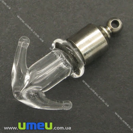 Скляна баночка з гвинтом Якір, Прозора, 22х17 мм (DIF-006722)