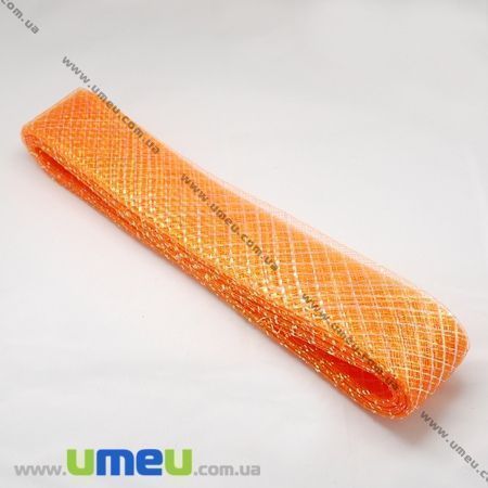 Регилин с люрексом, 20 мм, Оранжевый (REG-012441)