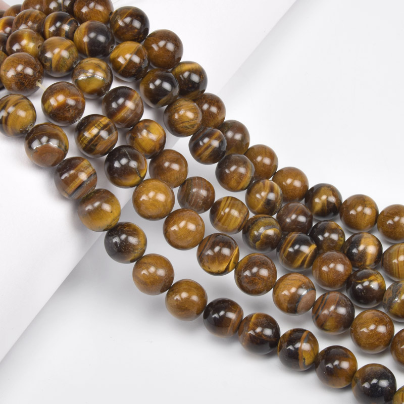 Намистини Тигрове око, Натур. камінь, 10,5 мм, Круглі, 38 см (BUS-060995)