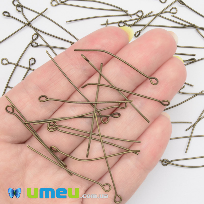 Шпильки, Антична бронза, 3,5 см, 0,7 мм (PIN-056164)