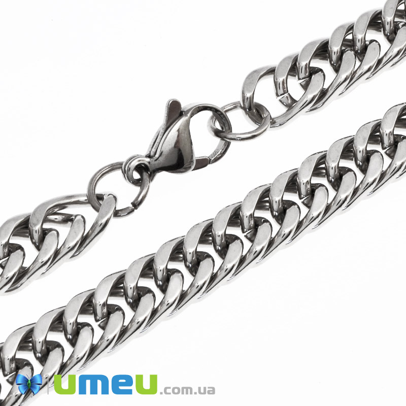 Основа на шию з нерж. ст., Темне срібло, 7 мм, 60 см (STL-057852)