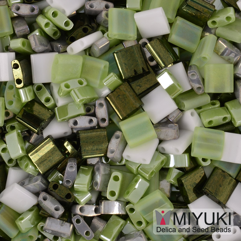 Бісер японський Miyuki TILA №mix27, Коричнево-зелений (BIS-053264)