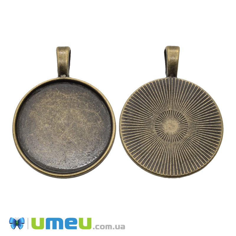 Основа кругла, 37х28 мм, 25 мм, Антична бронза (OSN-049435)