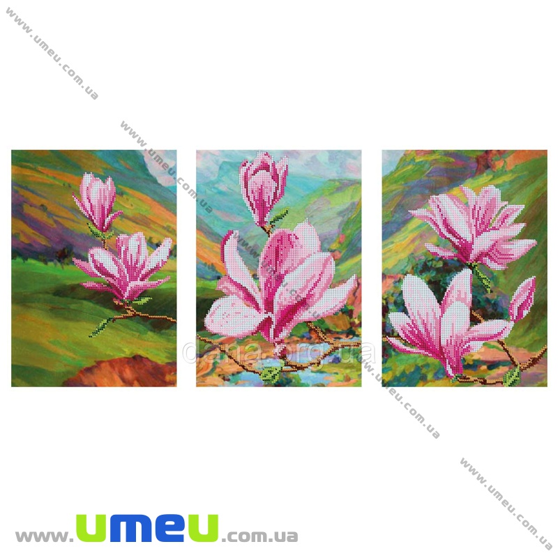 Схема триптих для виш. бісером Dana, Цвітіння магнолії DANA-47 (SXM-034471)