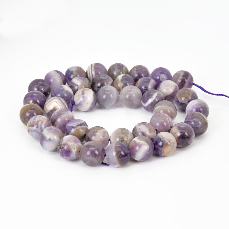 Намистини Аметист світлий, Натур. камінь, 10,5 мм, Круглі (BUS-057871)