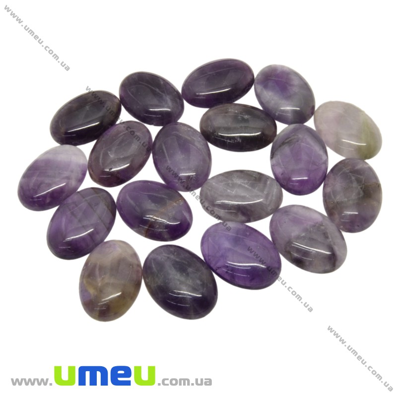 Кабошон нат. камінь Аметист, Овал, 25х18 мм (KAB-025930)