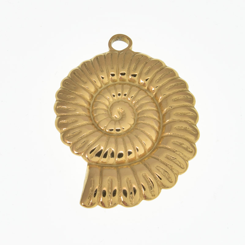 Підвіска з нерж. сталі Мушля, 30х22,5 мм, Золото (STL-060713)