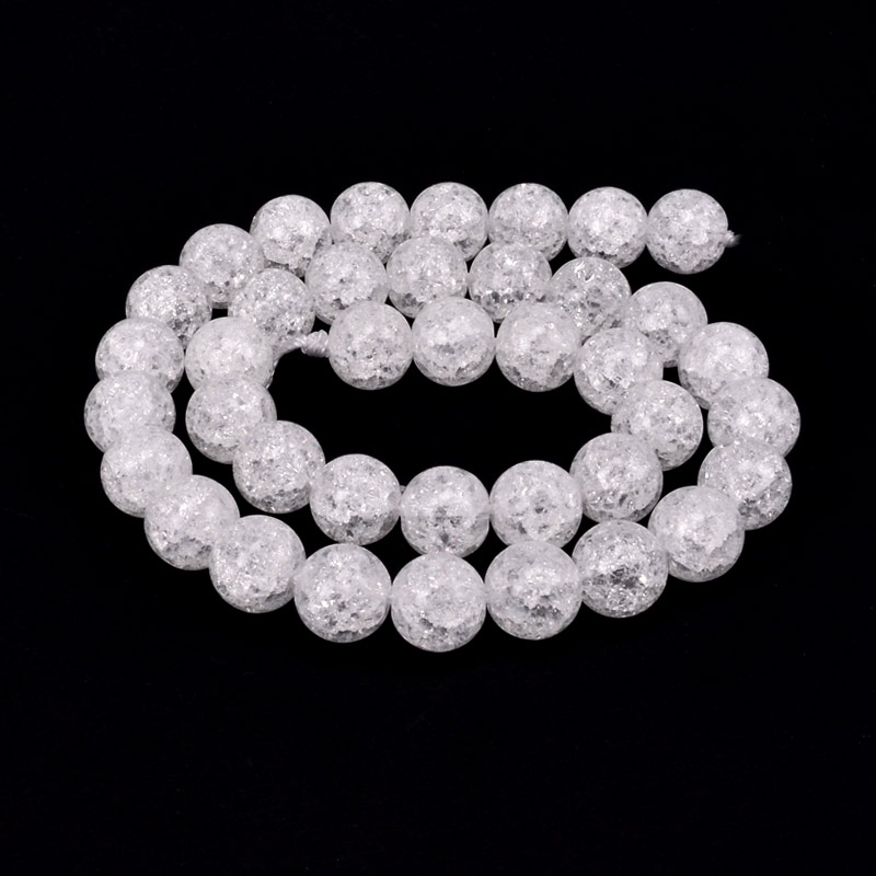 Намистини Кварц сніжний, Натур. камінь, 10 мм, Круглі (BUS-051649)