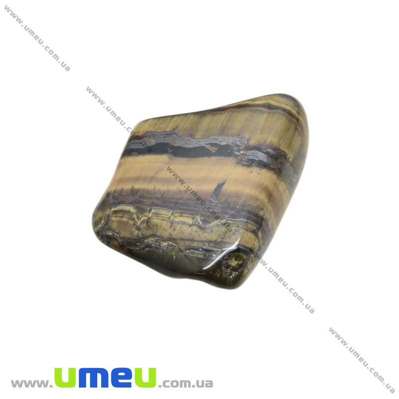 Галтовка Тигрове око з гематитом, 25х21х8 мм (POD-026097)