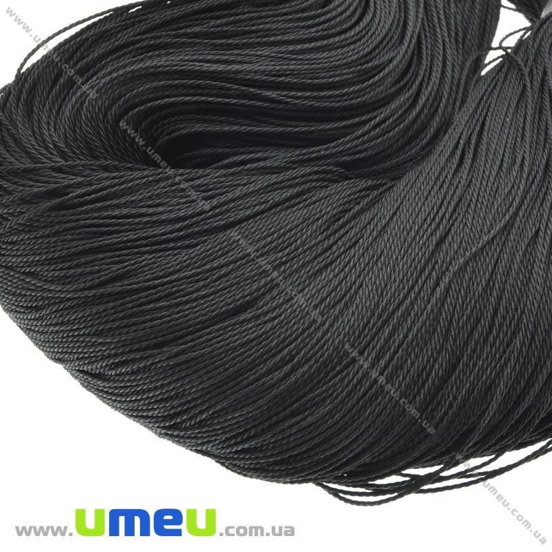 Полиэстеровый шнур крученый, 1 мм, Черный(LEN-037197)