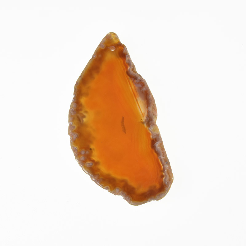 Зріз Агата, Червоно-коричневий, 68х34 мм (POD-032452)