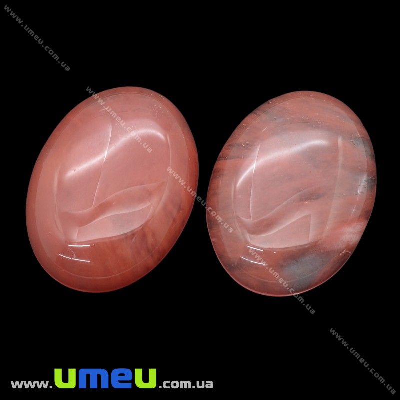 Кабошон нат. камінь Кварц вишневий, Овал, 40х30 мм (KAB-012711)