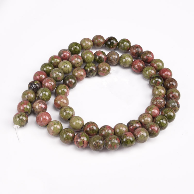 Бусины Унакит, Натур. камень, 6,5 мм, Круглые (BUS-051724)