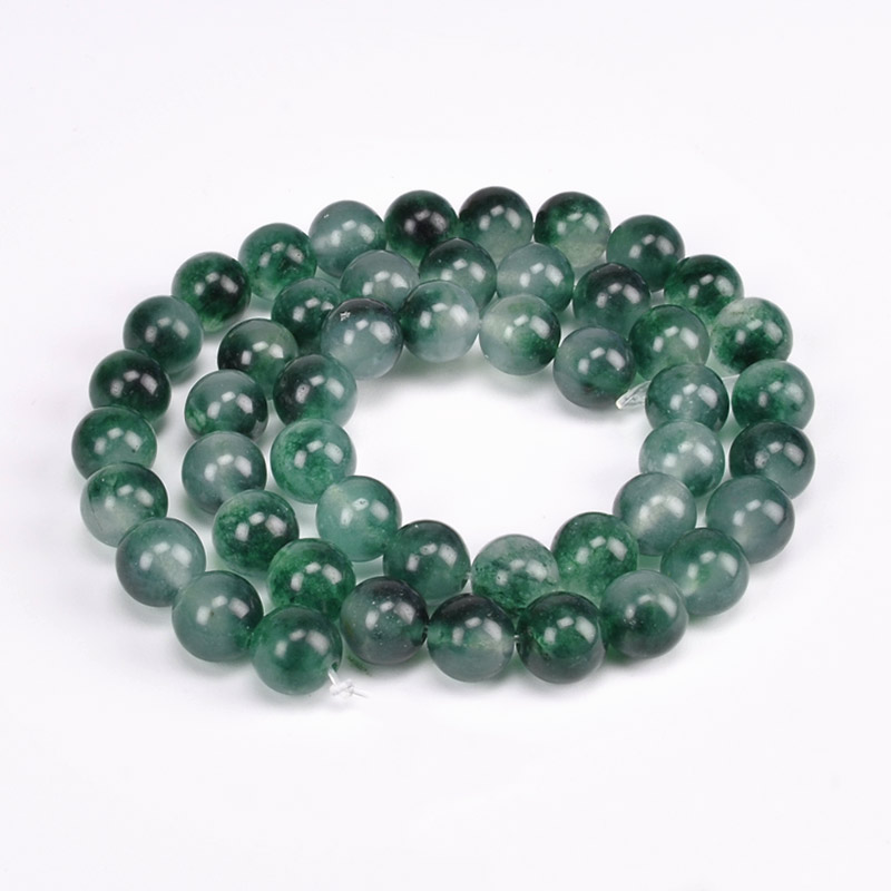 Бусины Мрамор зеленый, Натур. камень, 8 мм, Круглые (BUS-051698)