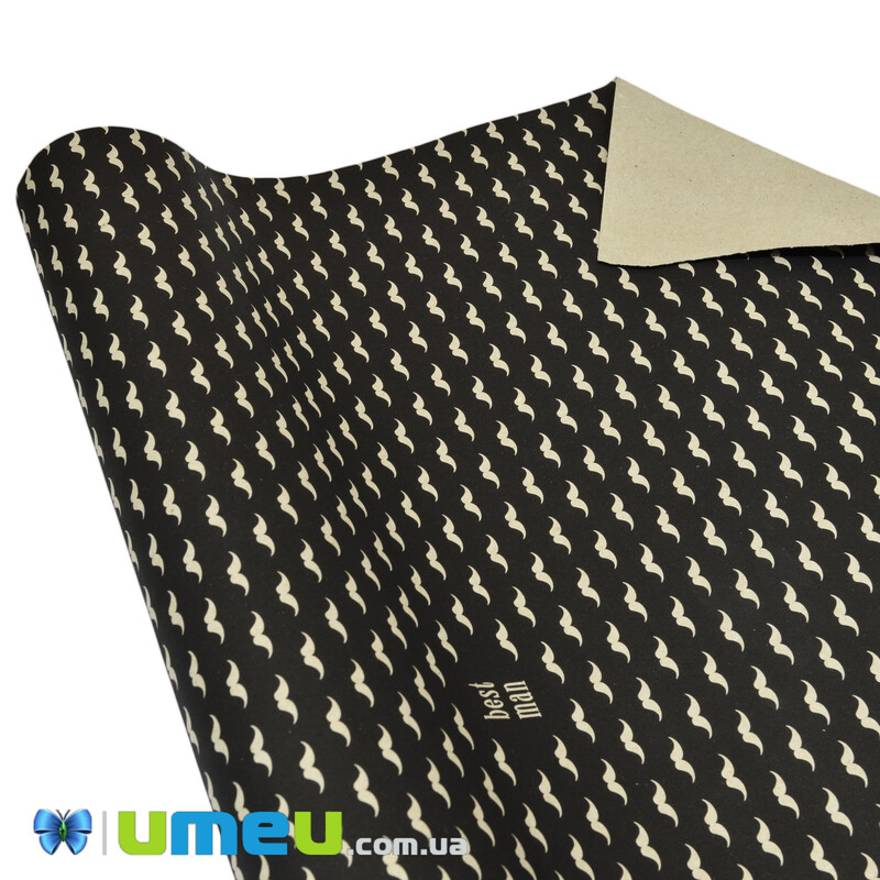 Пакувальний папір Вуса, Чорний, 70х100 см (UPK-043074)