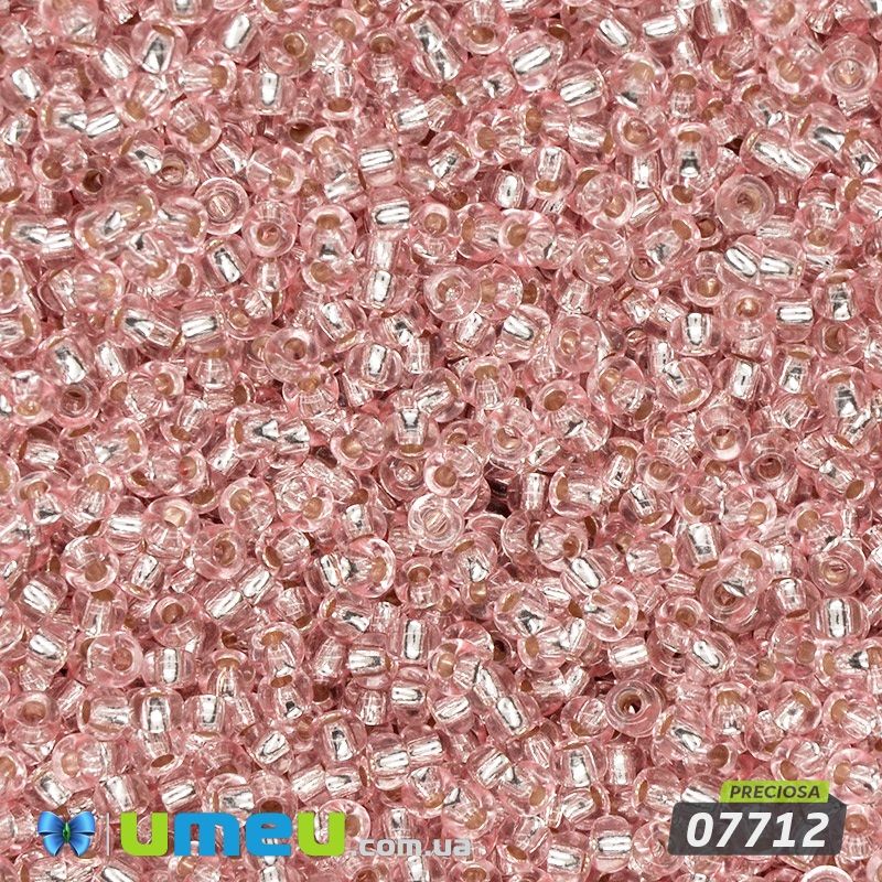 Бісер чеський №364/07712, Рожевий світлий, Блискучий, 10/0 (BIS-043862)