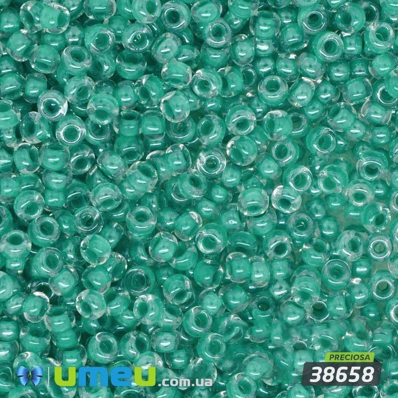 Бісер чеський №678/38658, Бірюзовий, Профарбований глазурований, 10/0 (BIS-008719)