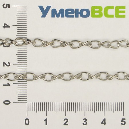 Ланцюг, Темне срібло, 7х5 мм (ZEP-007784)