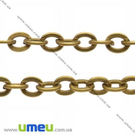 Ланцюг, Антична бронза, 4х3,5 мм (ZEP-008374)