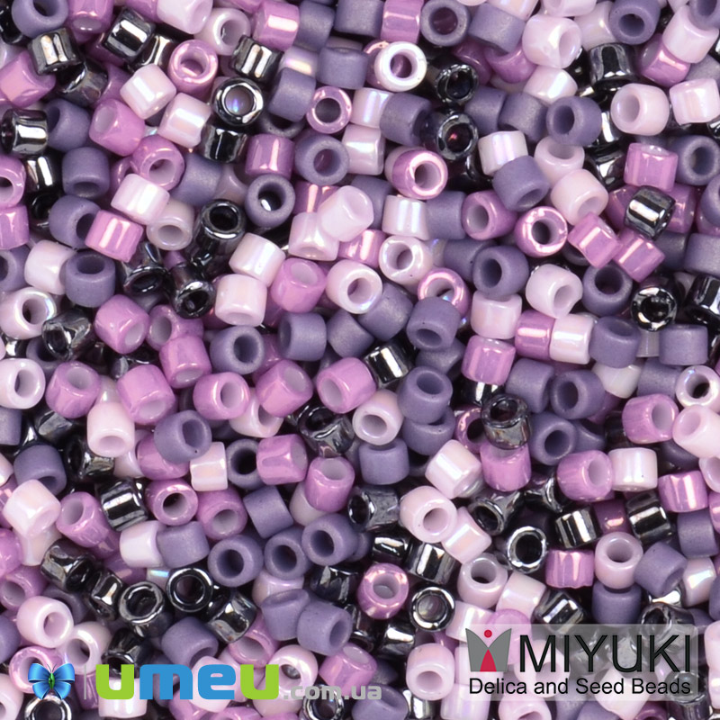 Бісер японський Miyuki Delica 11/0 DBmix68, Фіолетовий (BIS-049700)